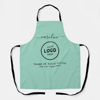 Delantal Trendy Modern Salon Logo Apron