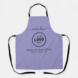 Delantal Trendy Modern Salon Logo Apron