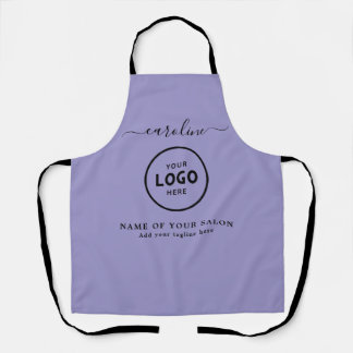Delantal Trendy Modern Salon Logo Apron
