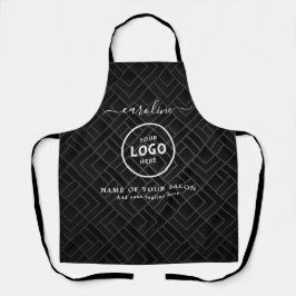 Delantal Trendy Modern Salon Logo Apron