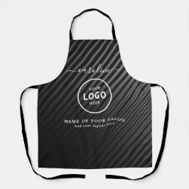 Delantal Trendy Modern Salon Logo Apron