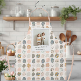 Delantal Trendy Pastel Easter Photo Apron | Personalized