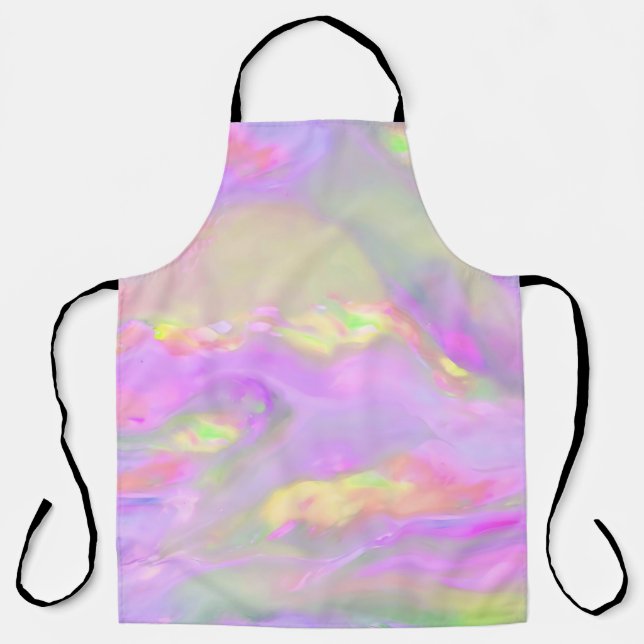 Delantal Trendy pretty colorful abstract waves (Anverso)