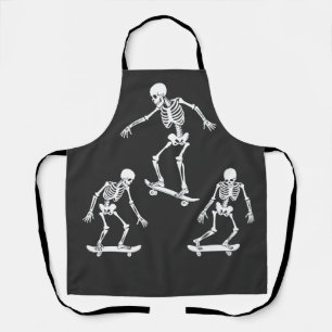 Delantal Tres Cuidados Skeleton Skeleton Halloween Skateboa