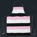 Delantal Très Moda Black<br><div class="desc">Moda Très Moda Black Très El delantal rayado negro coincide con la decoración y los diseños de regalo de la categoría "Negro,  Blanco y Rosa". Por celeste@khoncepts.com</div>