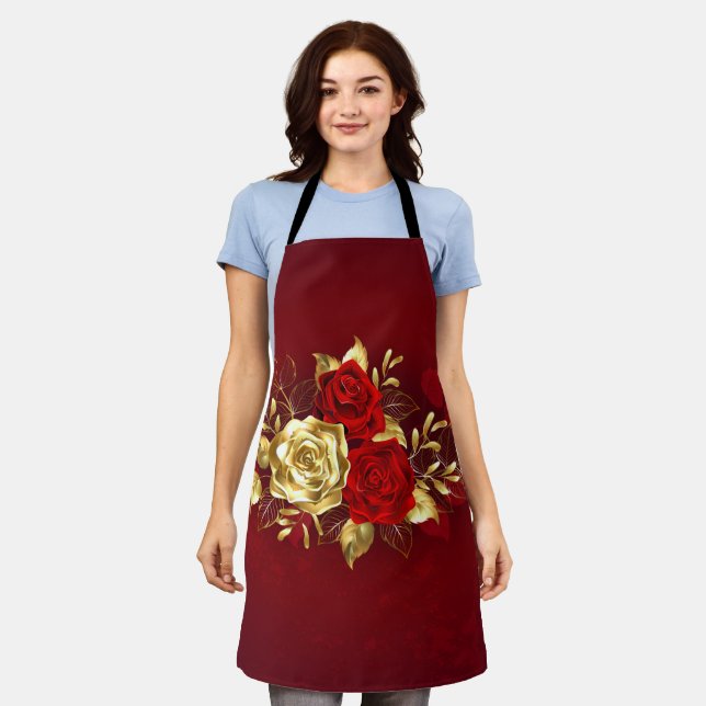 Delantal Tres Rosas Joyas (Gastado)