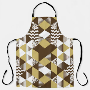 Delantal Triángulo impecable: moda geométrica de oro.
