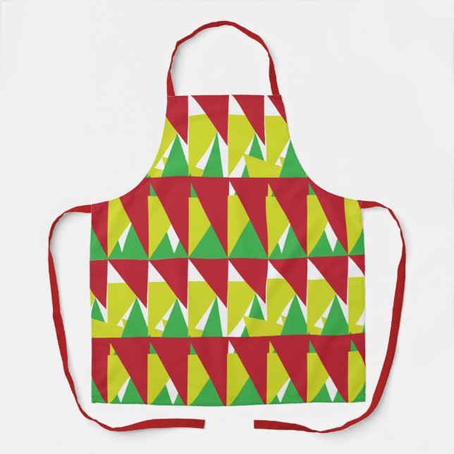 Delantal Triángulos geométricos coloridos (Anverso)