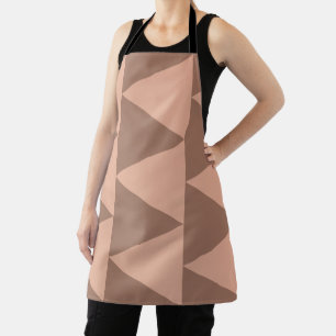 Delantal Triángulos geométricos grandes Mocha Mousse Dusty 