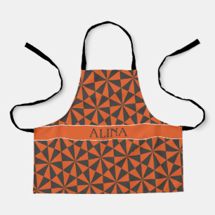 Delantal Triángulos Peach Black Minimal Pattern