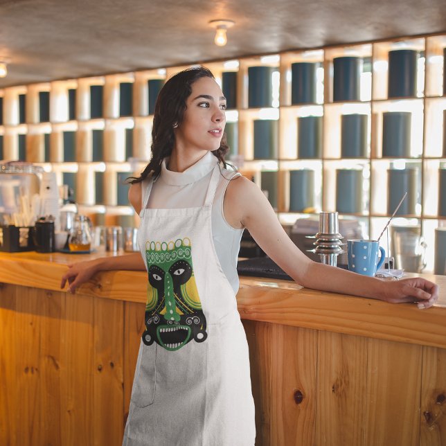 Delantal tribal ritual verde (Subido por el creador)