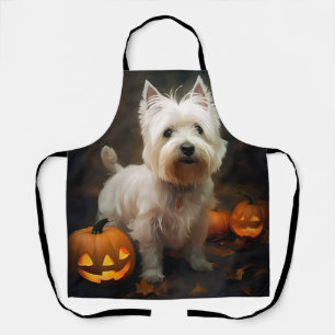 Delantal Triceratops West Highland White Terrier Calabazas