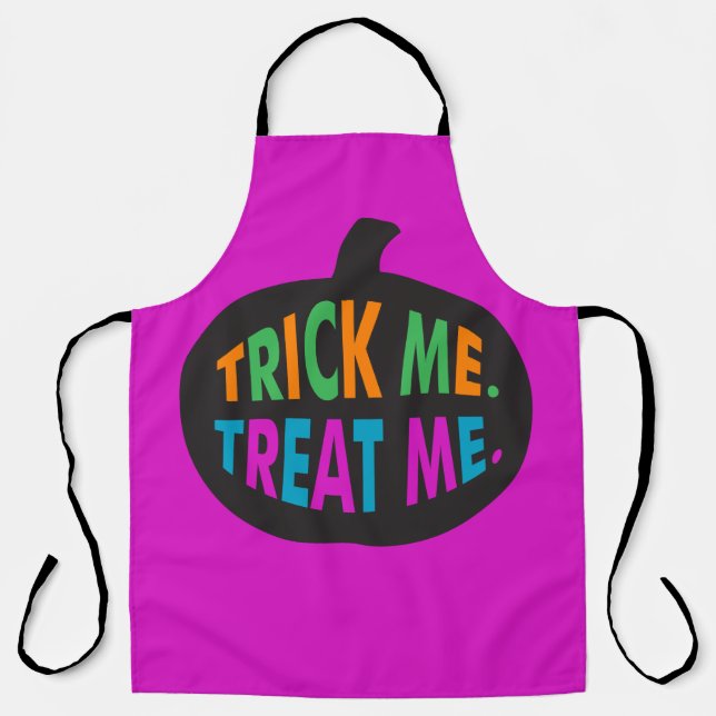 Delantal Trick me trata, Halloween multicolor (Anverso)
