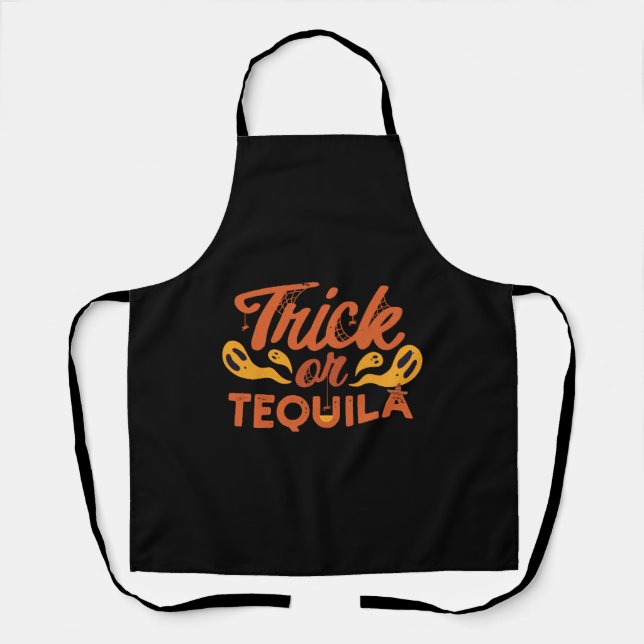 Delantal Trick o Tequila para Halloween (Anverso)