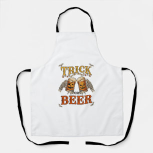 Delantal Trick Or Beer Halloween Taza De Calabaza Manos De
