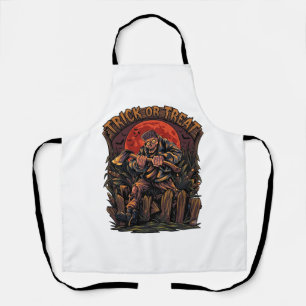 Delantal Trick Or Treat Asesino De Halloween Esqueleto Hach