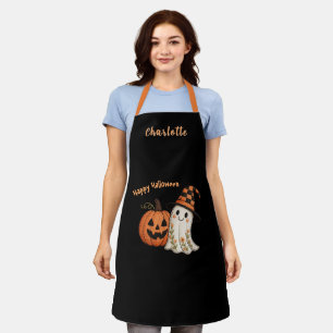 Delantal Trick or Treat Calabaza Fantasma Halloween