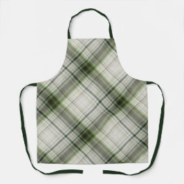 Delantal Trillitos blancos, verde y blanco