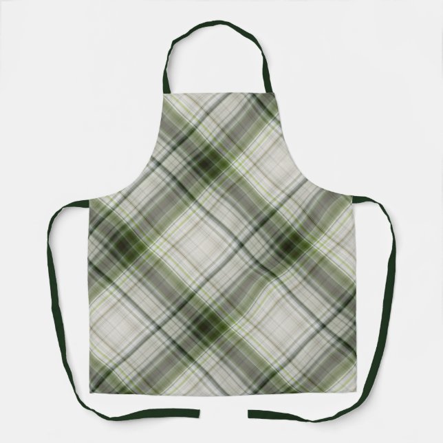 Delantal Trillitos blancos, verde y blanco (Anverso)