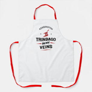 Delantal Trinbago en mis venas Orgullo Trini BLANCO