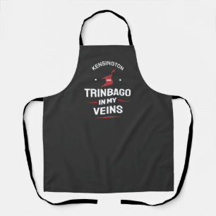 Delantal Trinbago en mis venas   Orgullo Trini NEGRO