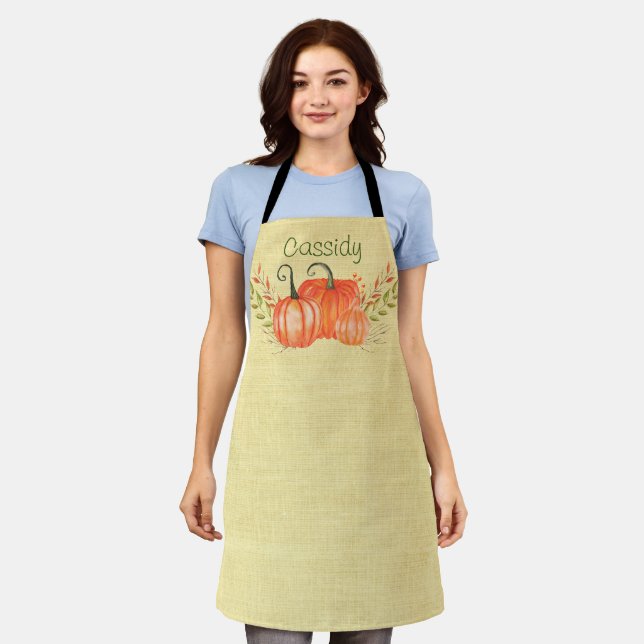 Delantal Trío de calabaza de cosecha personalizado (Gastado)