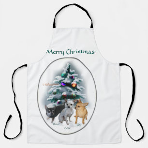 Delantal Trío de Chihuahua Navidad