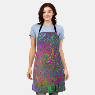 Delantal Trippy Pink Hot Pink Resumen Remo Liquido Swirl Re