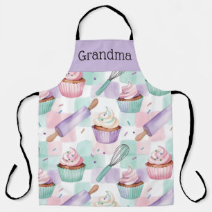 Delantal Tripulación de repostería de magdalenas azul lavan