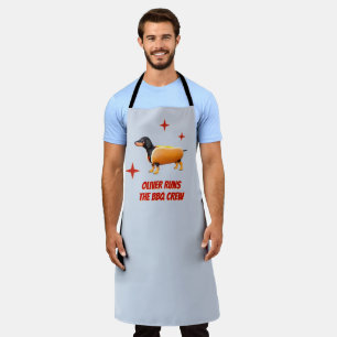 Delantal Tripulación personalizada de barbacoa Dachshund Pe
