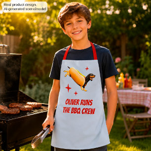 Delantal Tripulación personalizada de barbacoa Dachshund Sa