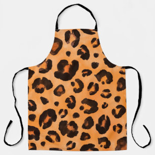 Delantal Tronco inmaculado de leopardo naranja amarillo neg