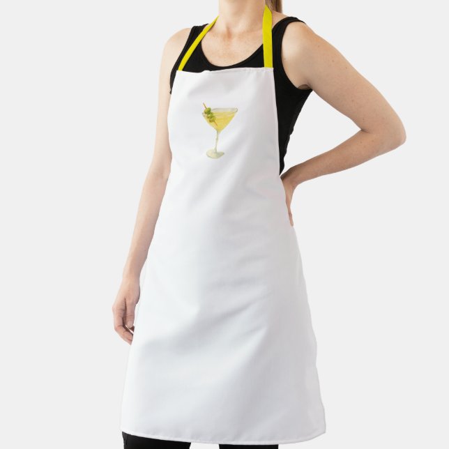 Delantal Tropical Cocktail Vibes - Lime Glass Apron (in situ)