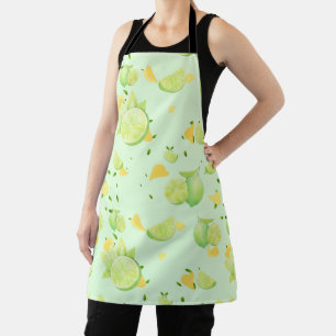 Delantal Tropical Green Citrus SUMMER Naranja Lemon Slice