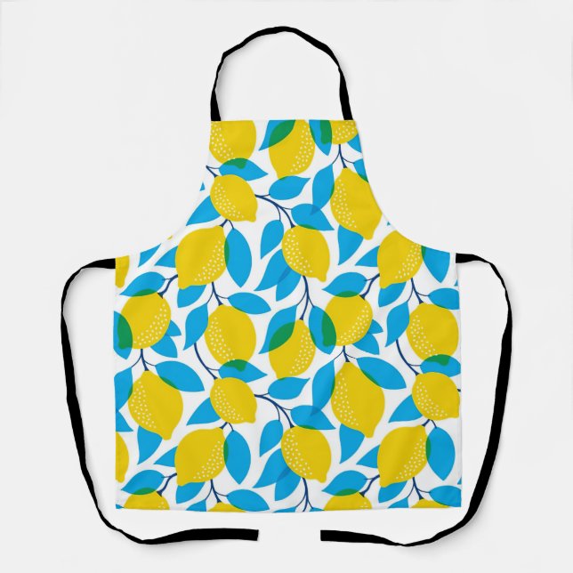 Delantal Tropical Seamless With Yellow Lemons (Anverso)