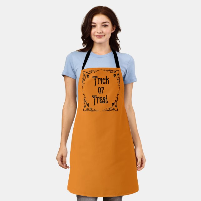 Delantal Truco con Naranjas de calabaza o tratamiento todo  (Gastado)