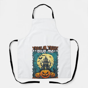 Delantal Truco o trato Halloween Casa embrujada Calabazas L