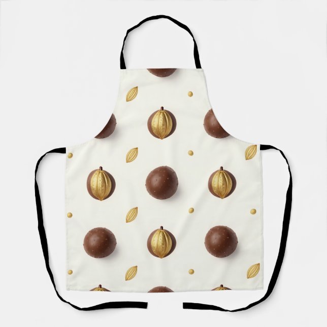 Delantal Trufas de Chocolate de Lujo Patrón Continuo (Anverso)