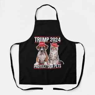 Delantal Trump 2024 Protege Nuestros Animales Gatos Perros 