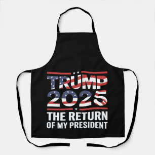 Delantal Trump 2025 El regreso de mi presidente 47º Estados