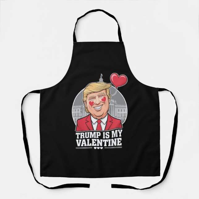 Delantal Trump es mi Día de San Valentín retro de San Valen (Anverso)