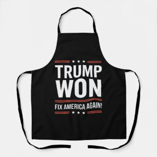 Delantal Trump Ganó MAGA Trump Ganador 2024 Arregla América