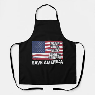 Delantal Trump Vance Musk Kennedy Gabbard 2024 Salva Améric