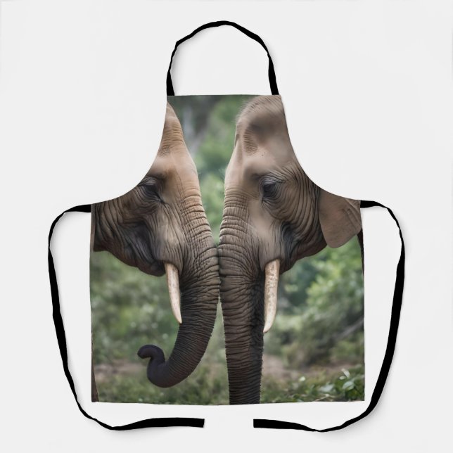Delantal "Trunk to Trunk: A Gentelphant Embrace" (Anverso)