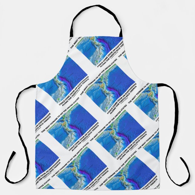 Delantal Tsunami Puerto Rico Trench Plate Tectónica Tierra (Anverso)