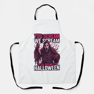 Delantal Tú gritas nosotros Halloween Ghostface Cuchillo Sa