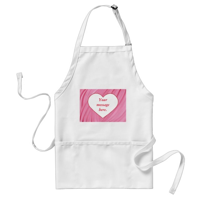 Delantal Tu mensaje White Heart Red Blends Aprons (Frente)
