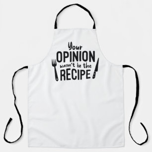Delantal Tu opinión no estaba en la receta
