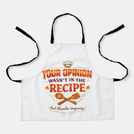 Delantal Tu opinión no estaba en la receta pero gracias