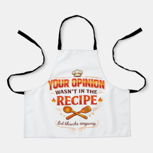 Delantal Tu opinión no estaba en la receta pero gracias